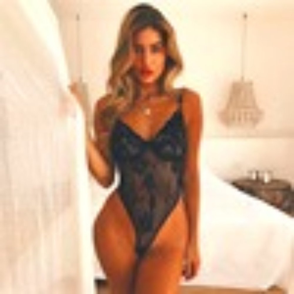 One piece lace body suit